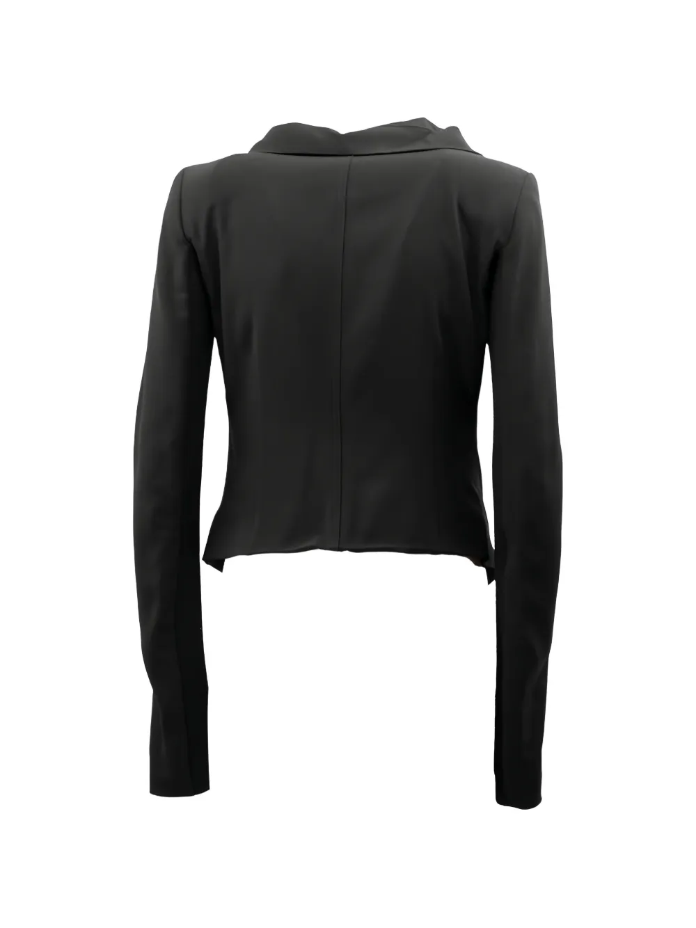 Rick Owens Jack met trechterhals en asymmetrische rits Zwart