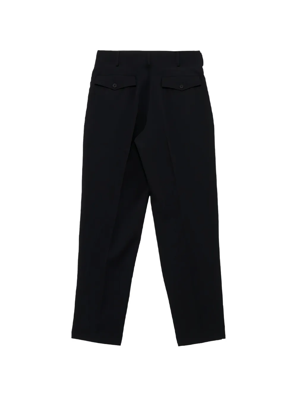 Yohji Yamamoto pleated-front straight-leg trousers Zwart
