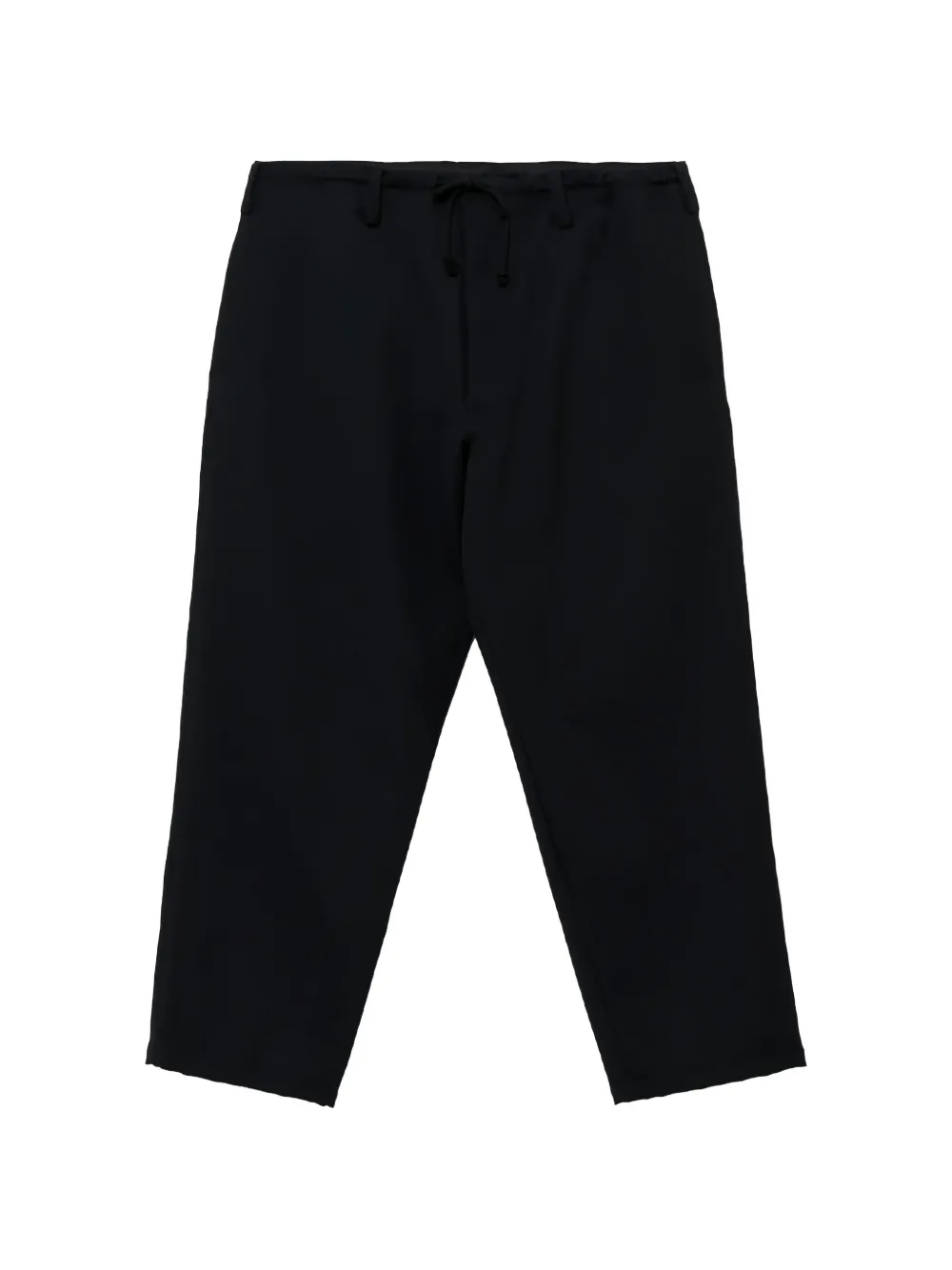 Yohji Yamamoto Re Army Gaberdine Standart drawstring-waist trousers - Noir