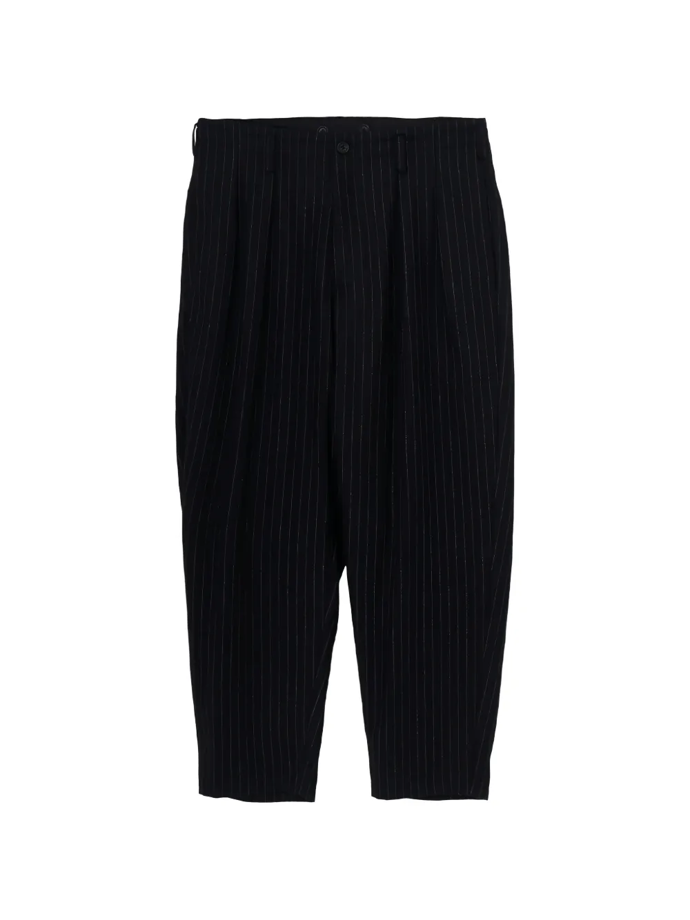 Yohji Yamamoto pinstripe-pattern pleated trousers - Noir Yohji Yamamoto pinstripe-pattern pleated trousers - Noir