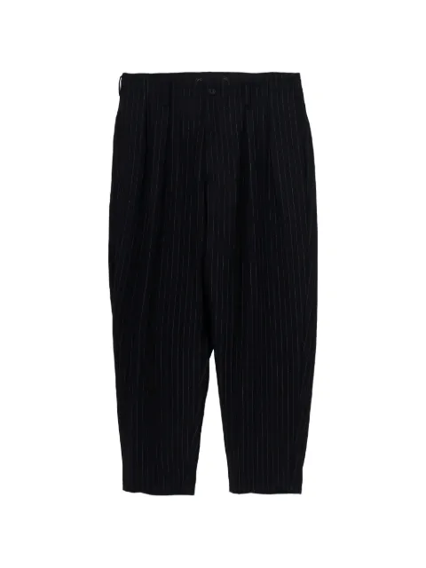 Yohji Yamamoto pinstripe-pattern pleated trousers