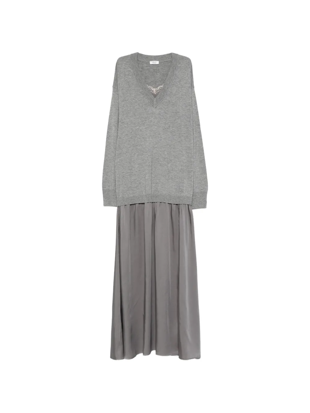 LIU JO Maxikleid im Layering-Look - Grau