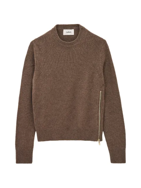 Ba&Sh zip-detail ribbed-trim sweater