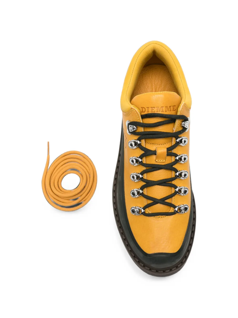 Diemme Cornaro lace-up leather hiking boots Geel