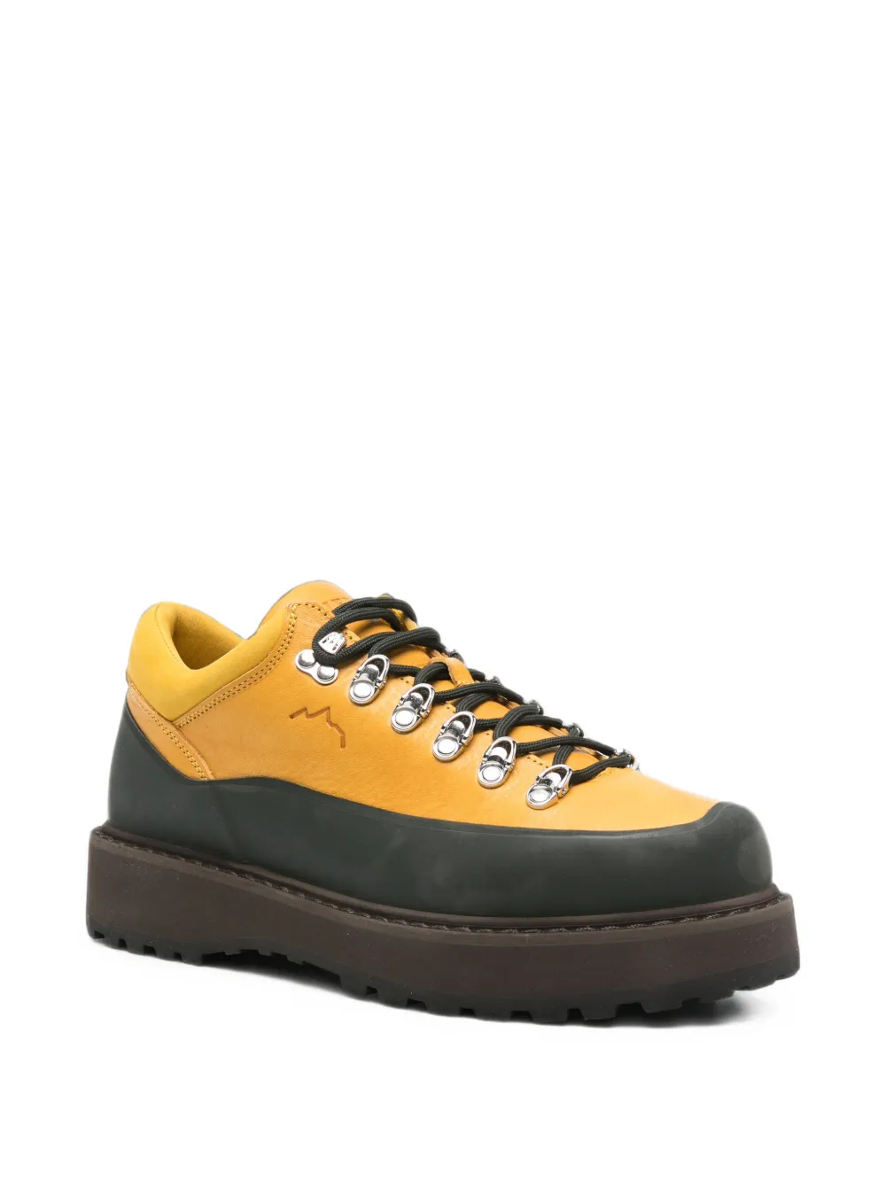 Diemme Cornaro lace-up leather hiking boots Geel