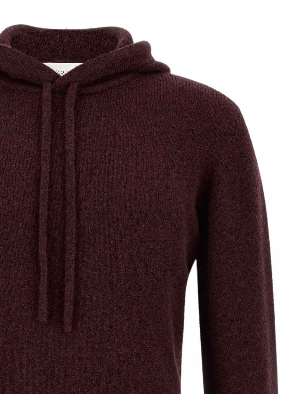 Roberto Collina Hoodie met trekkoord Rood