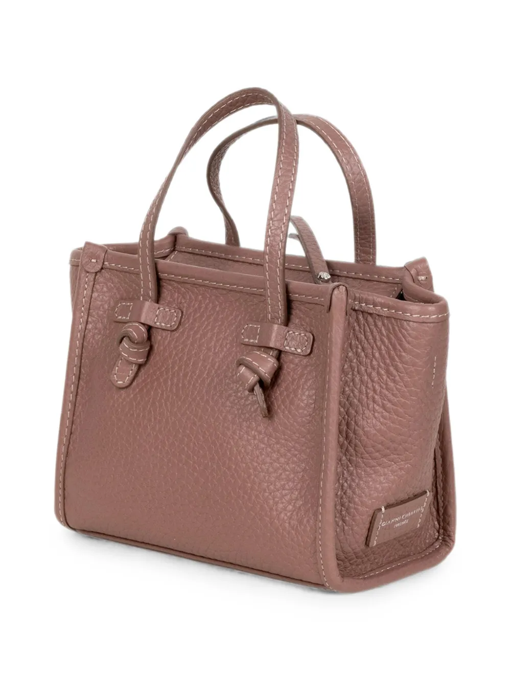 GIANNI CHIARINI Marcella leren shopper met geknoopt detail Roze