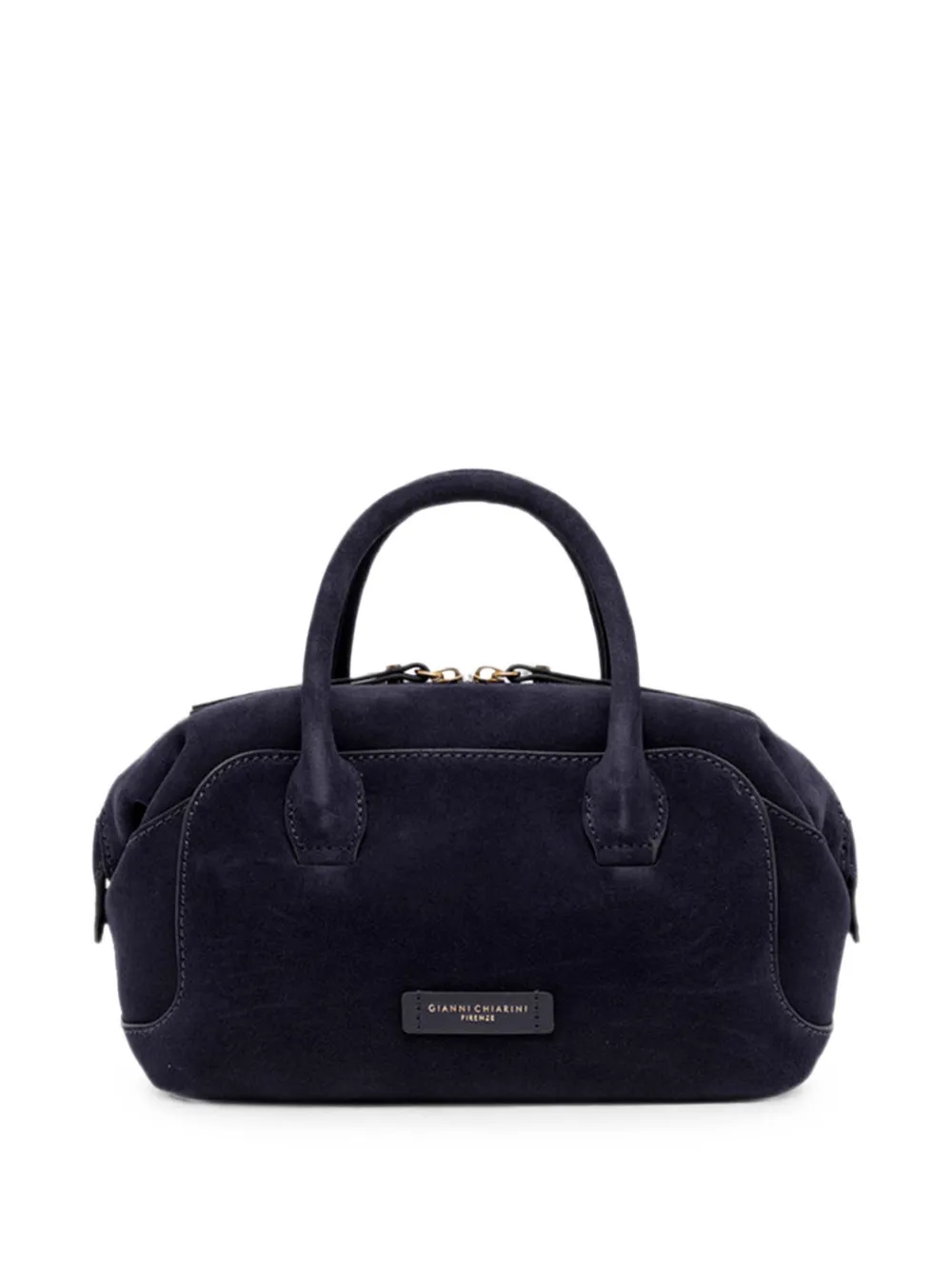 GIANNI CHIARINI Gemma shopper met suède afwerking en logoplakkaat Blauw
