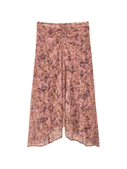 Ba&Sh Aimee floral-print ruched midi skirt