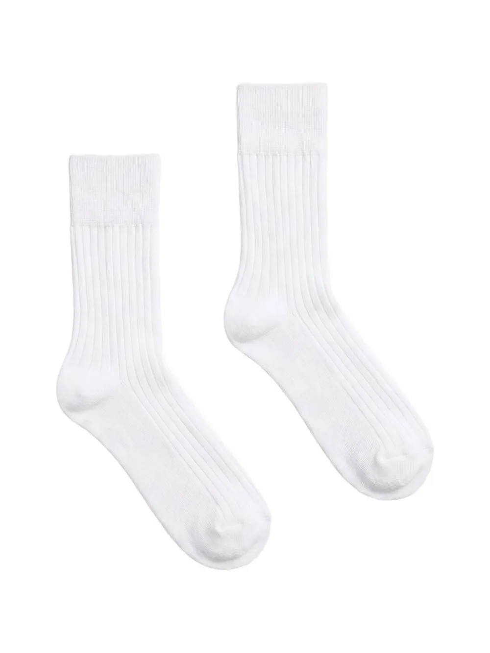 Wolford Ribgebreide sokken Wit