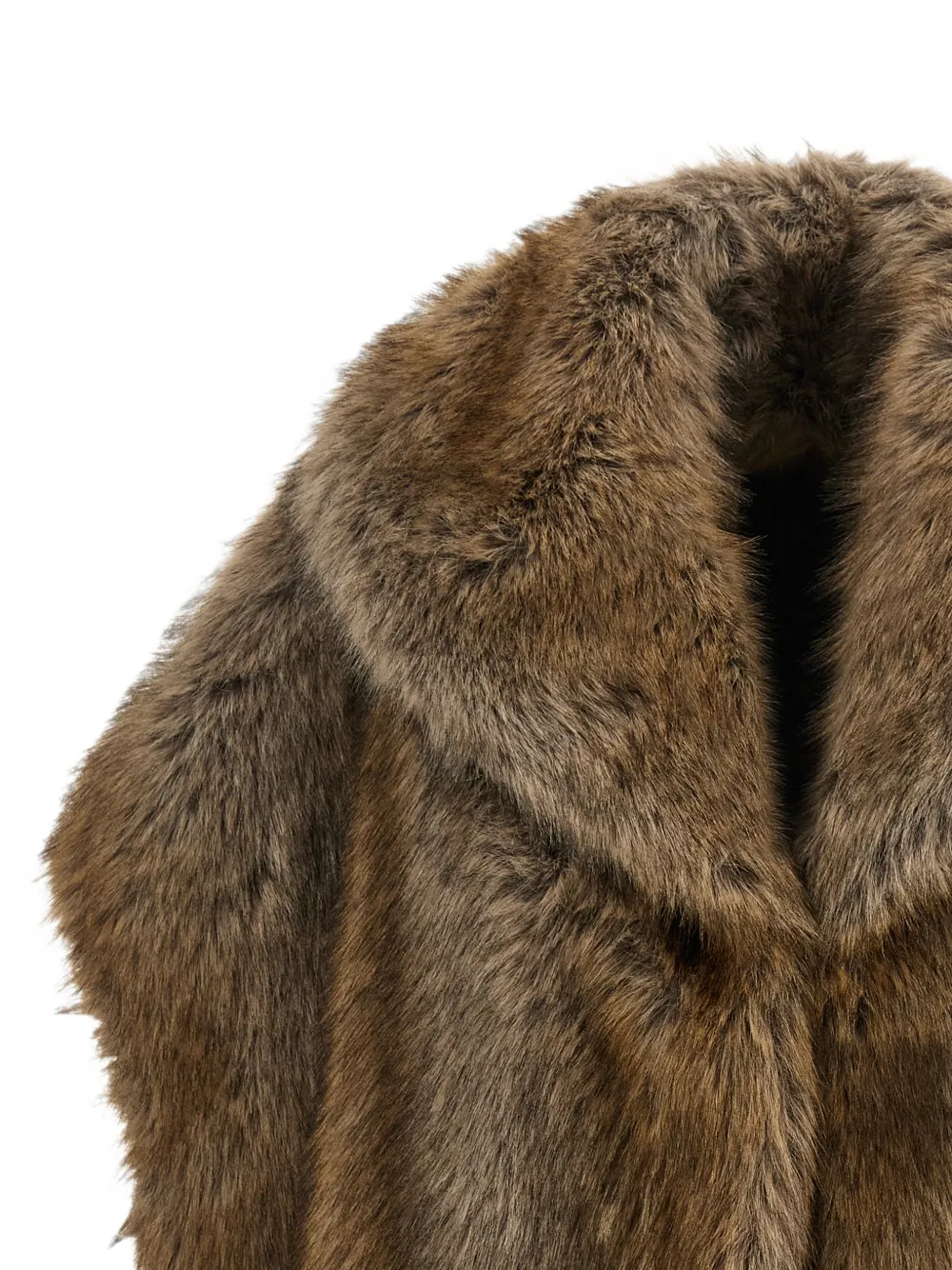 B&B COUTURE Brigitte jack van imitatiebont Bruin