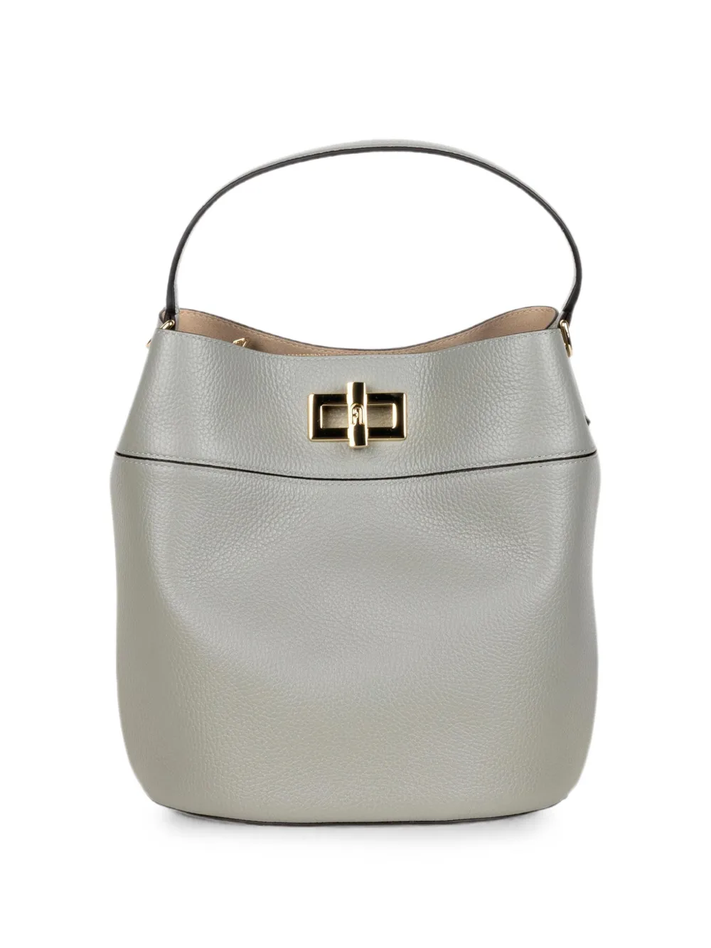 Furla twist-lock leather shoulder bag - Verde