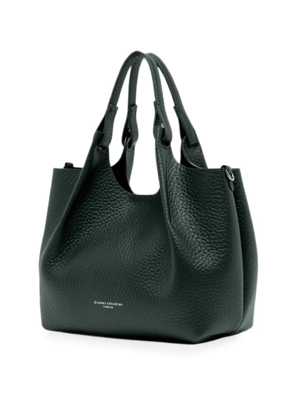 GIANNI CHIARINI Medium Dua shopper van bewerkt leer Groen