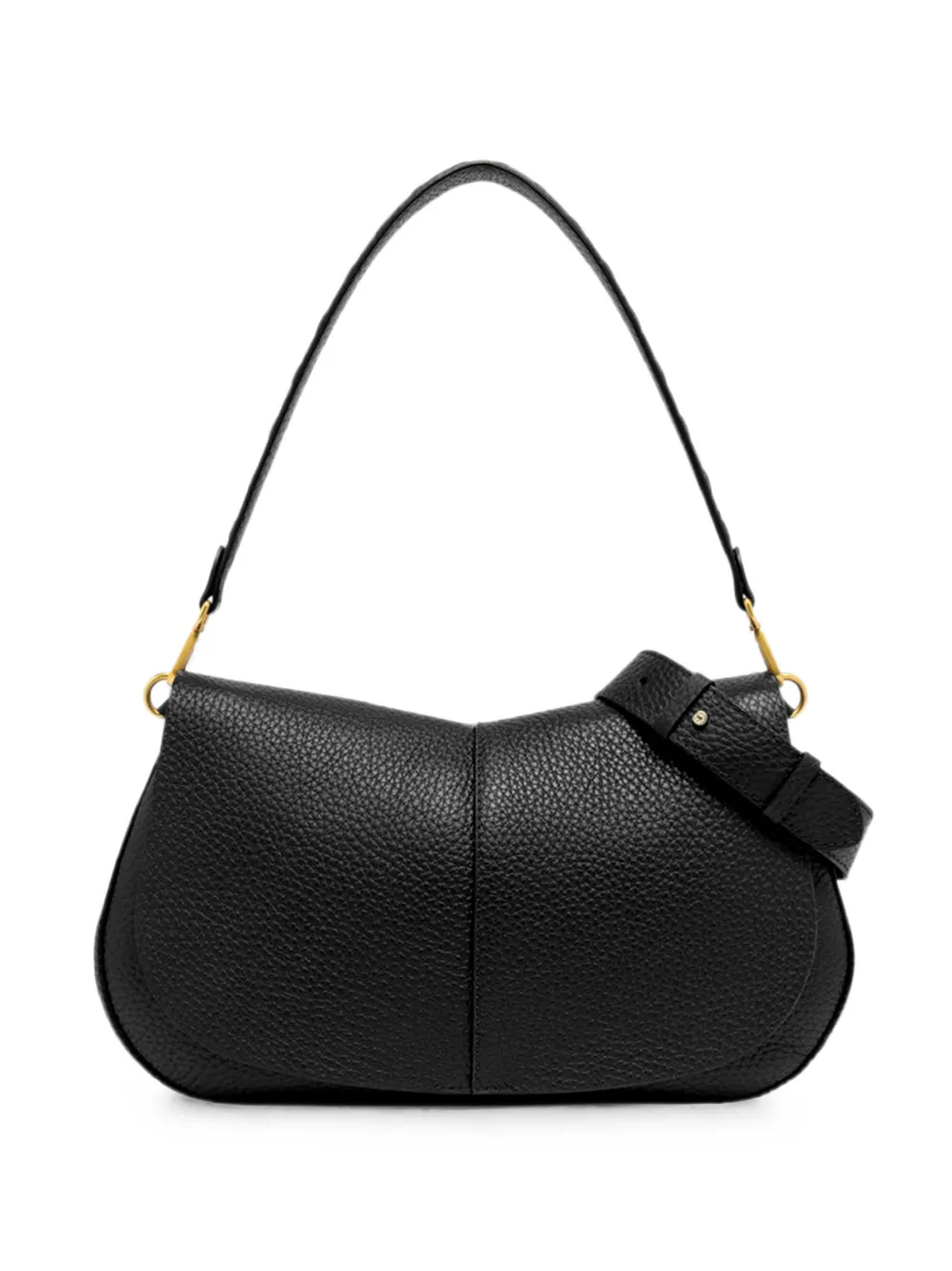 GIANNI CHIARINI Helena grained leather clutch bag - Schwarz