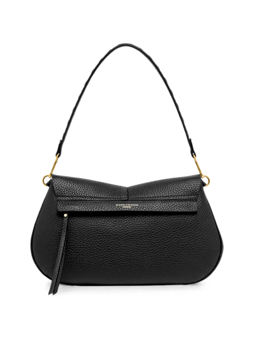 GIANNI CHIARINI Helena clutch van bewerkt leer Zwart