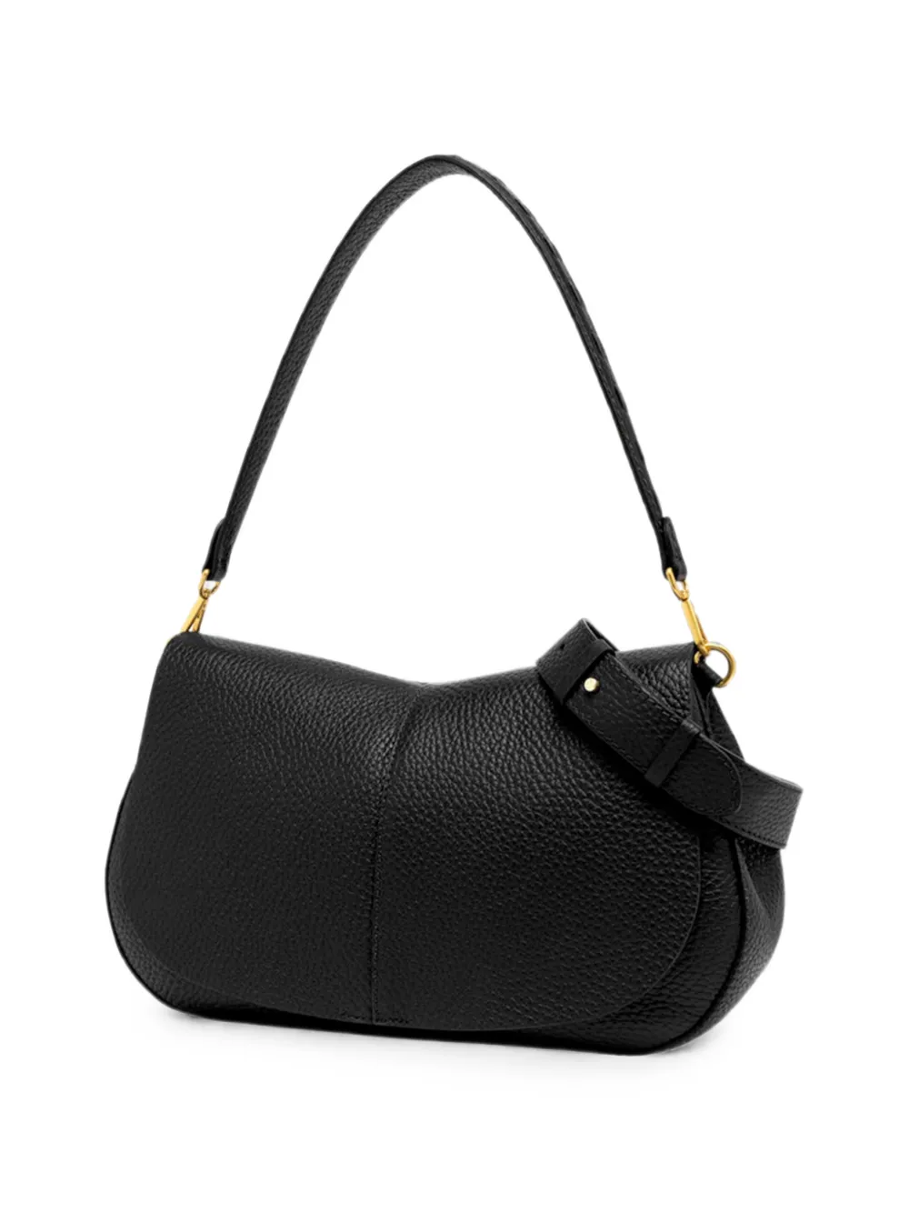 GIANNI CHIARINI Helena clutch van bewerkt leer Zwart
