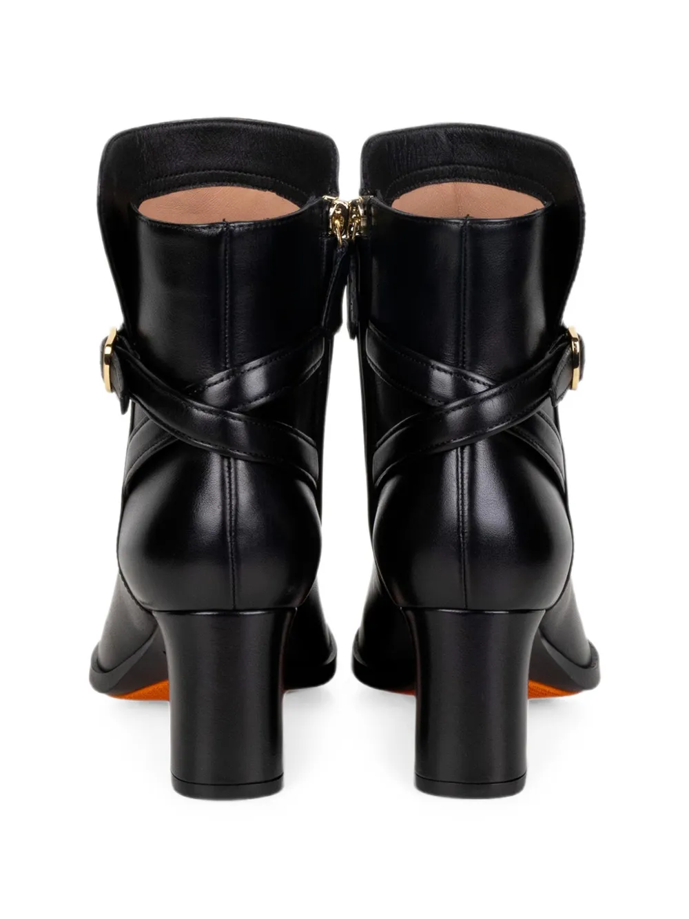 Santoni Enkellaarzen met gesp Zwart