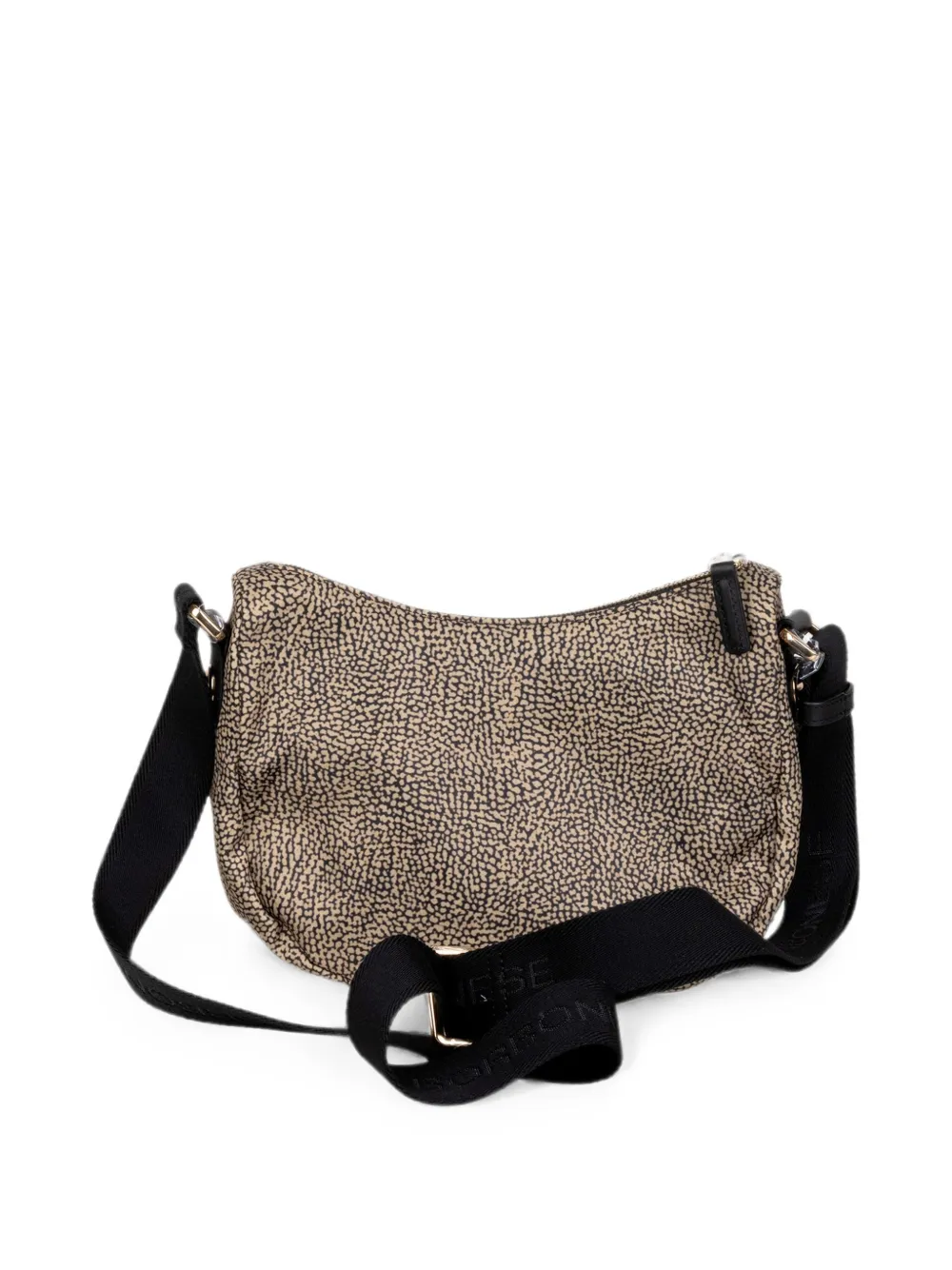 Borbonese Schoudertas met OP-print Beige