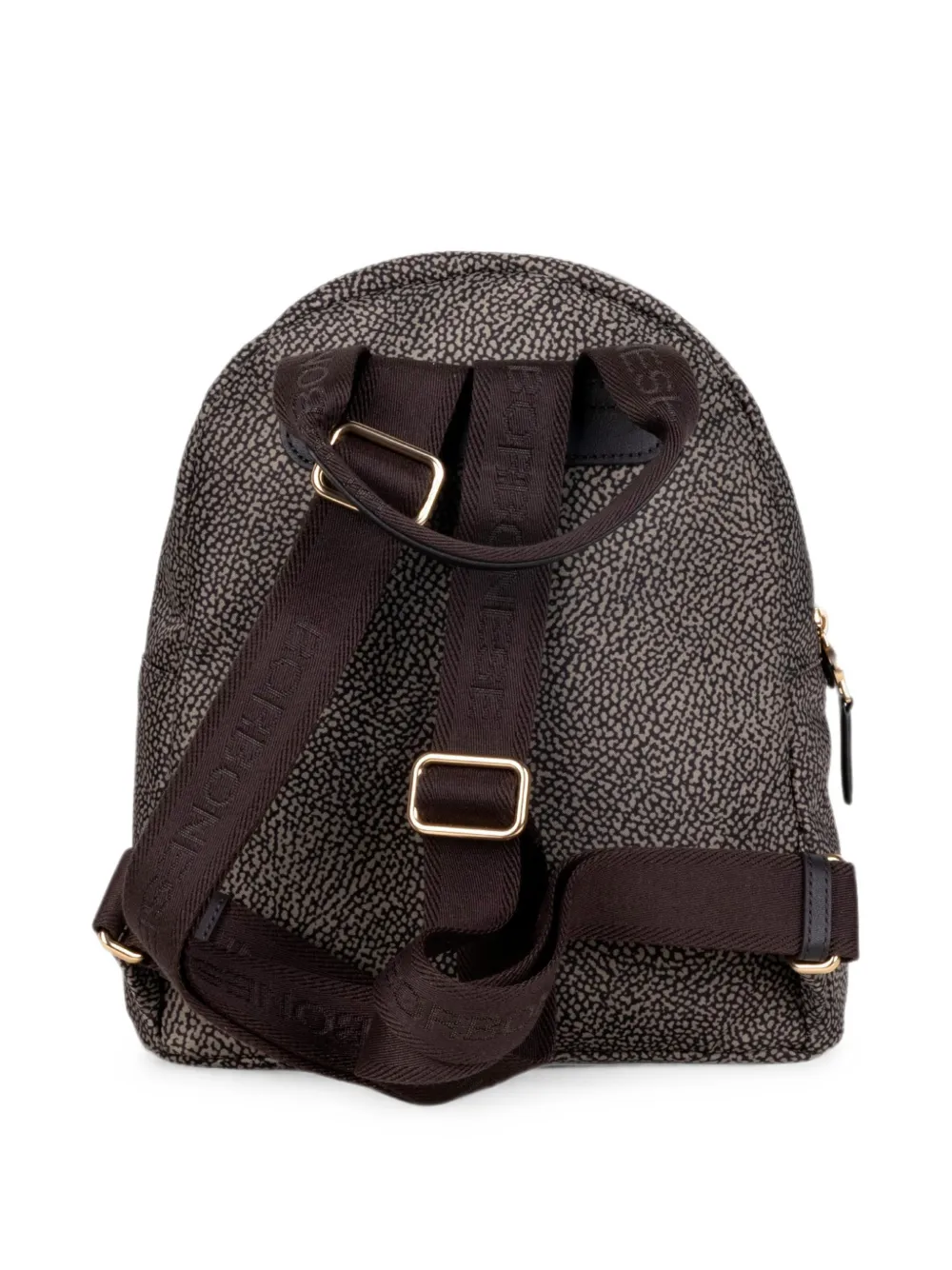 Borbonese B-Club OP rugzak met rits en print Beige