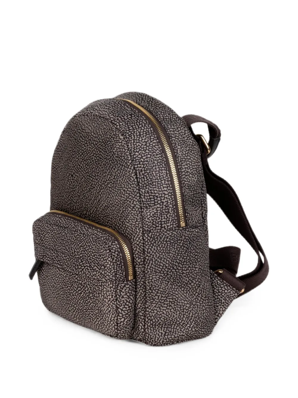 Borbonese B-Club OP rugzak met rits en print Beige