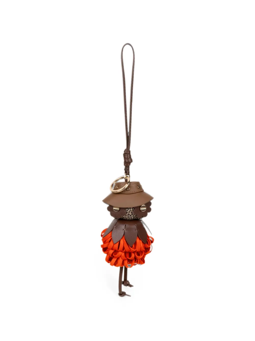 Borbonese doll-pendant key ring - Braun