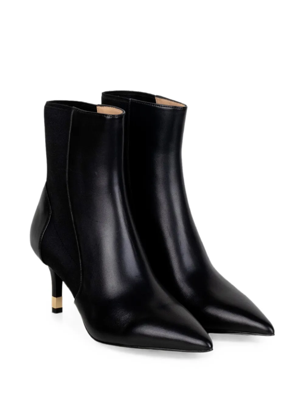 Furla pointed-toe panelled boots Zwart