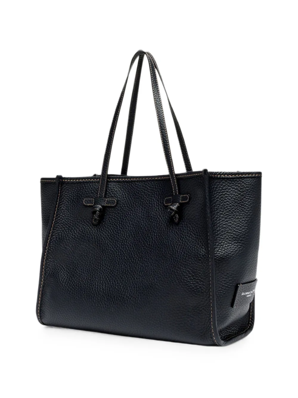 GIANNI CHIARINI Marcella shopper van bewerkt leer Zwart