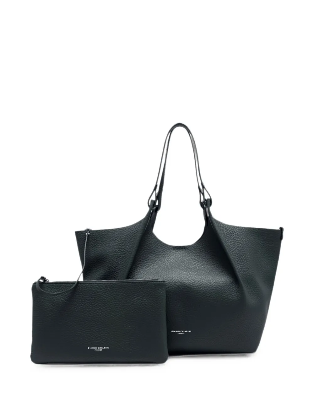 GIANNI CHIARINI DUA leren shopper Groen