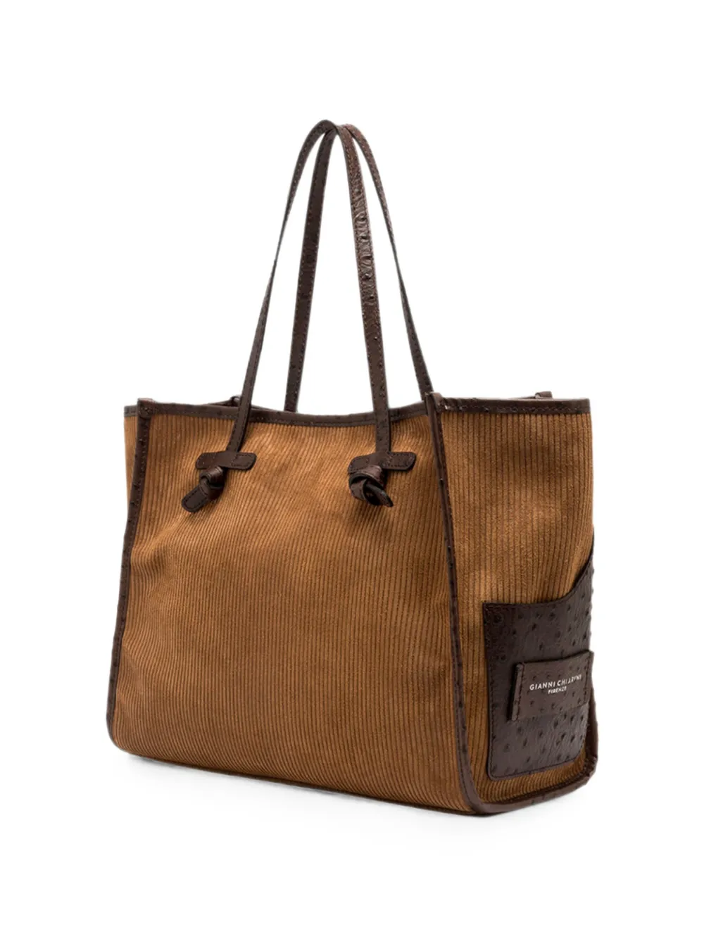 GIANNI CHIARINI Marcella leren shopper Bruin