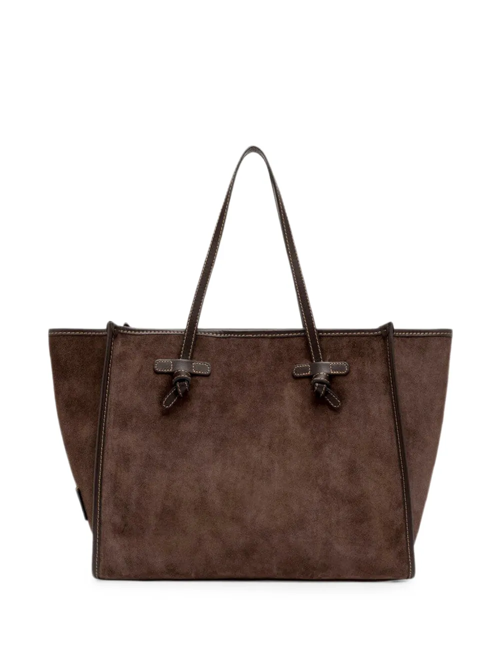 GIANNI CHIARINI Marcella suede tote bag - Marrone