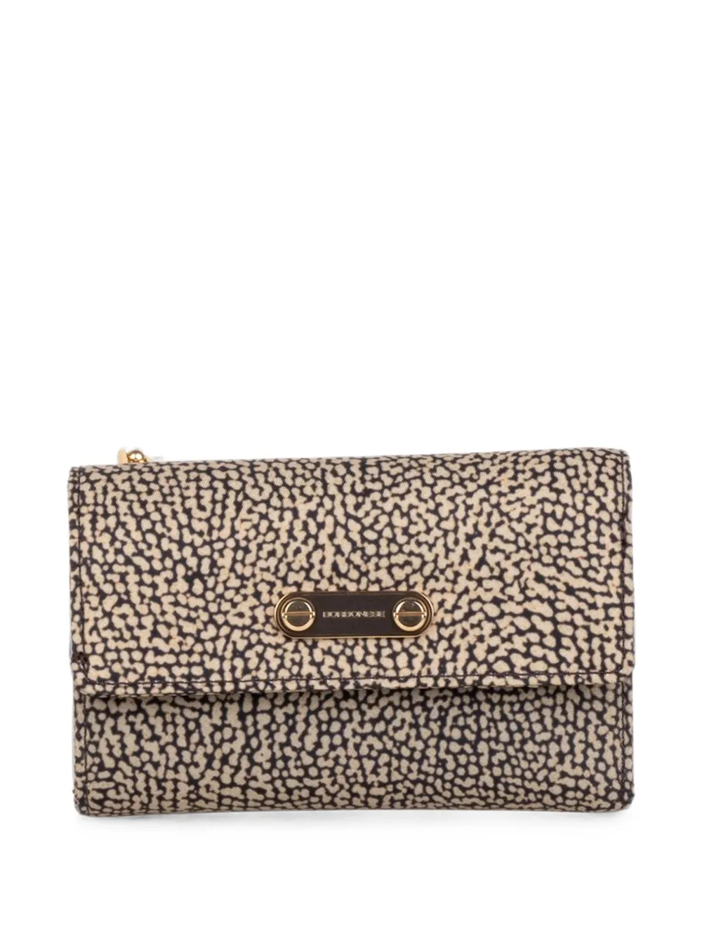 Borbonese OP Naturale logo-plaque wallet - Nude