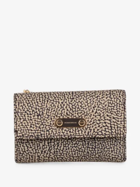 Borbonese OP Naturale logo-plaque wallet