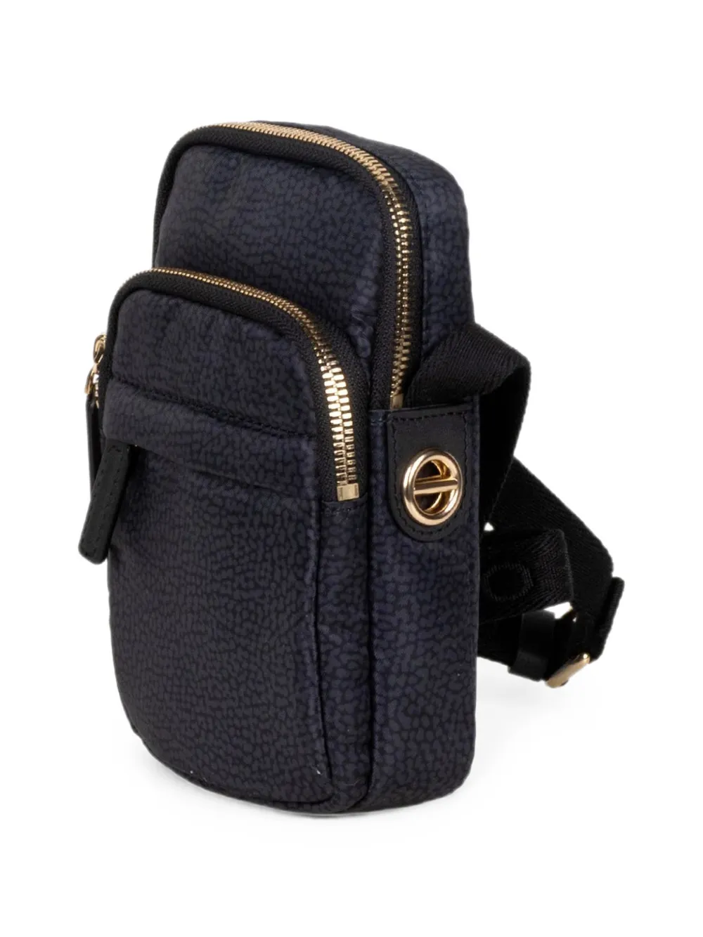 Borbonese Opeth heuptas met rits en print Blauw