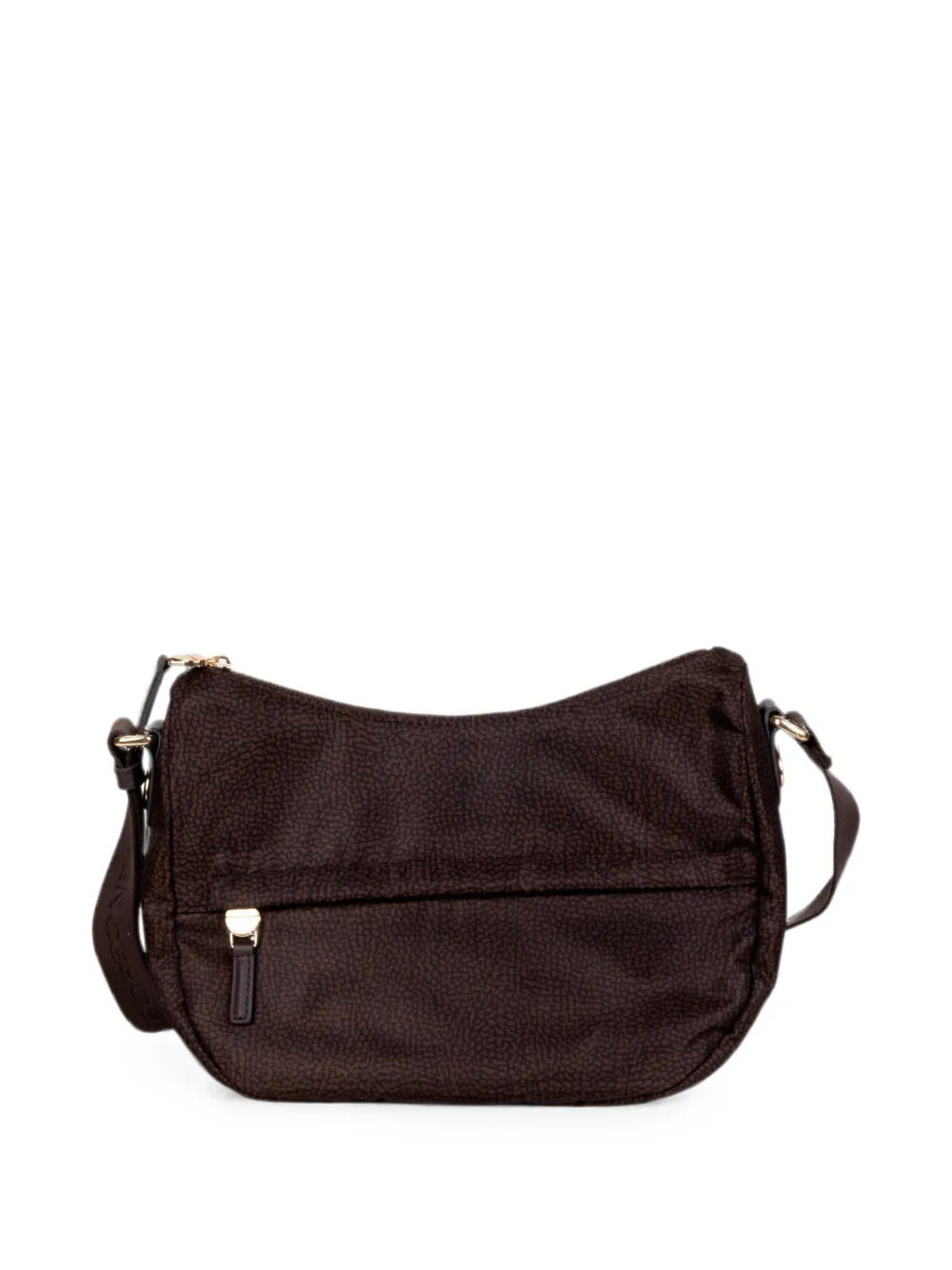 Borbonese OP-print zip-pocket crossbody bag - Braun