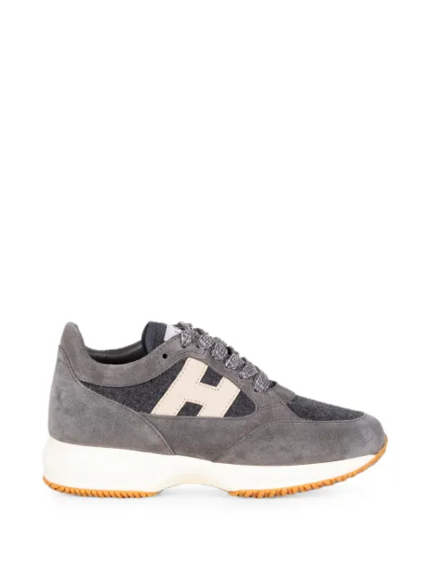 Hogan logo-patch panelled sneakers