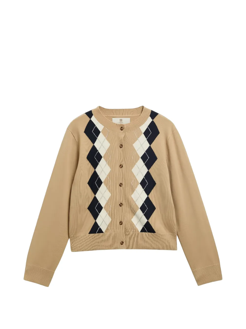 Barbour Mariana argyle-knit button-up cardigan - Toni neutri