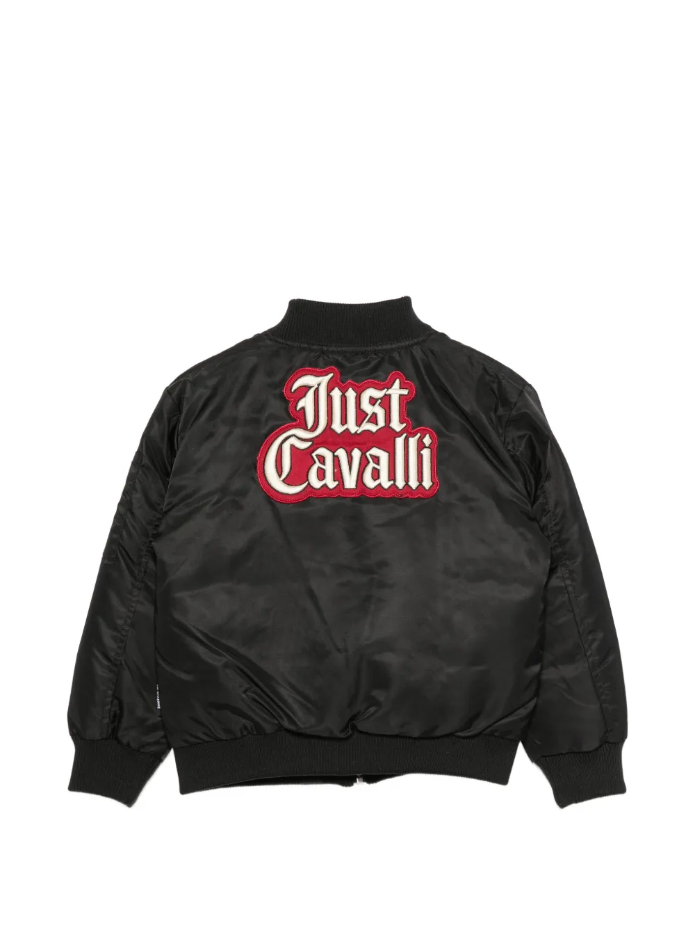 Just Cavalli Kids Bomberjack met logopatch Zwart
