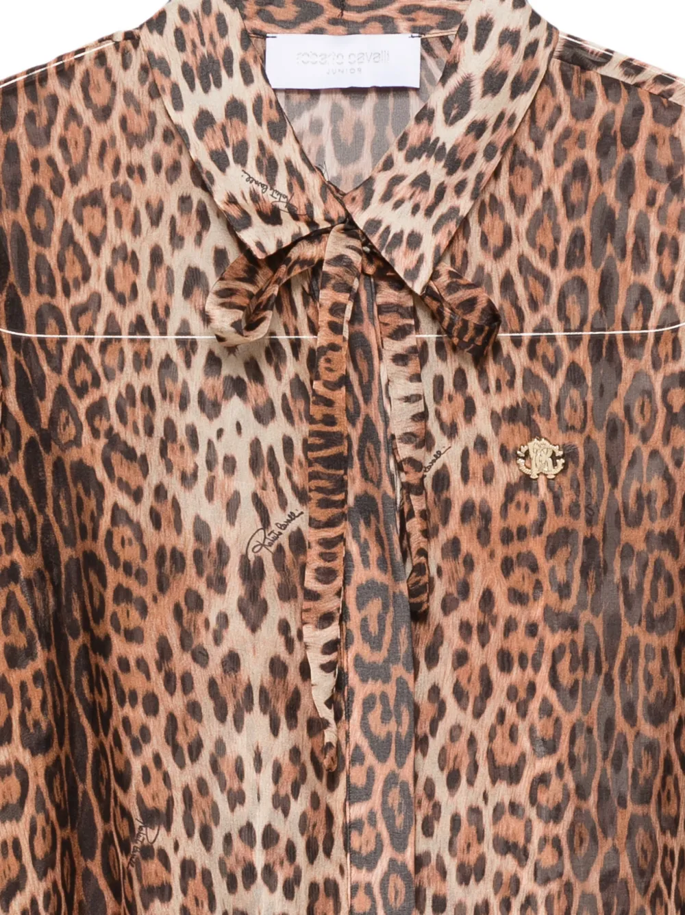 Roberto Cavalli Junior Shirt met luipaardprint Bruin