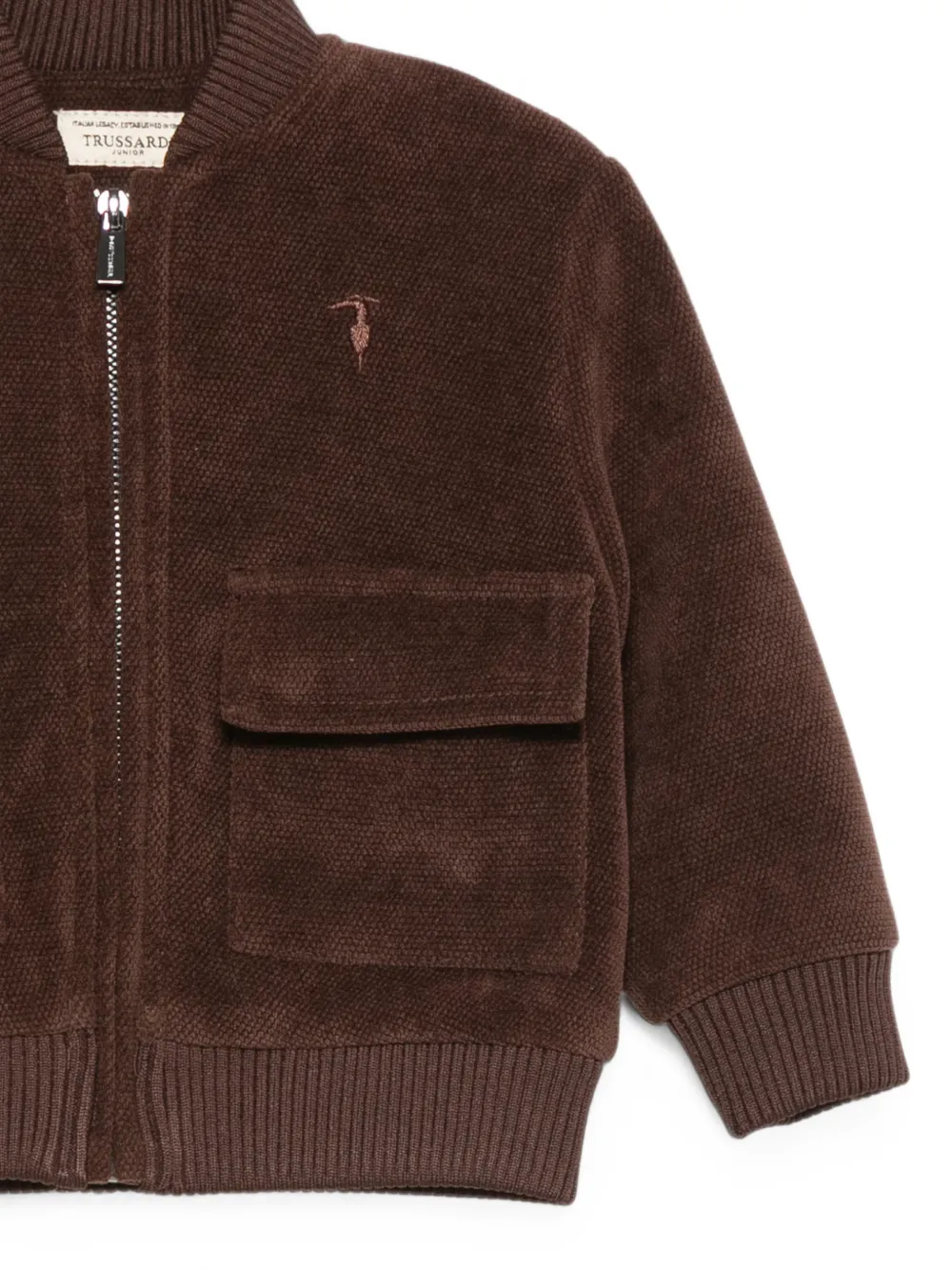 TRUSSARDI JUNIOR Bomberjack met geborduurd logo Bruin