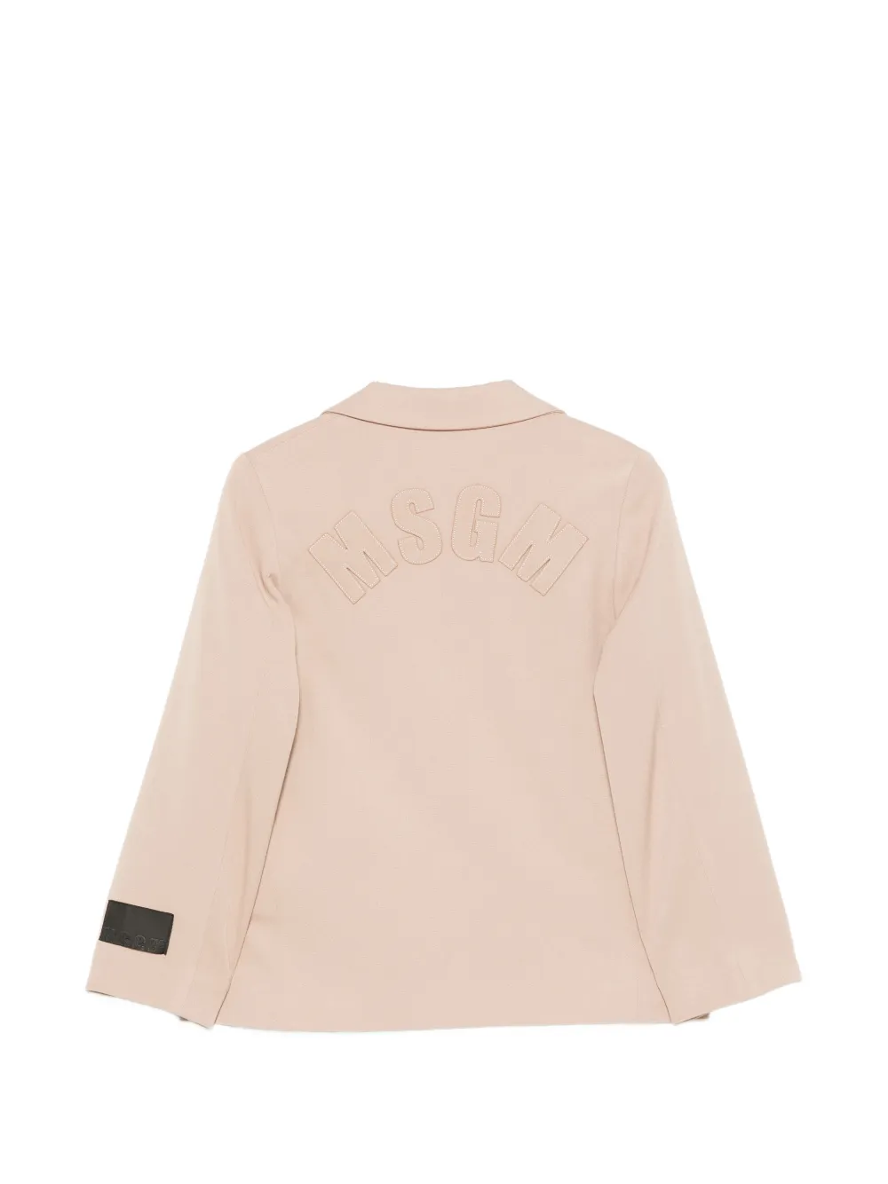 MSGM Kids Blazer met logo-applicatie Beige