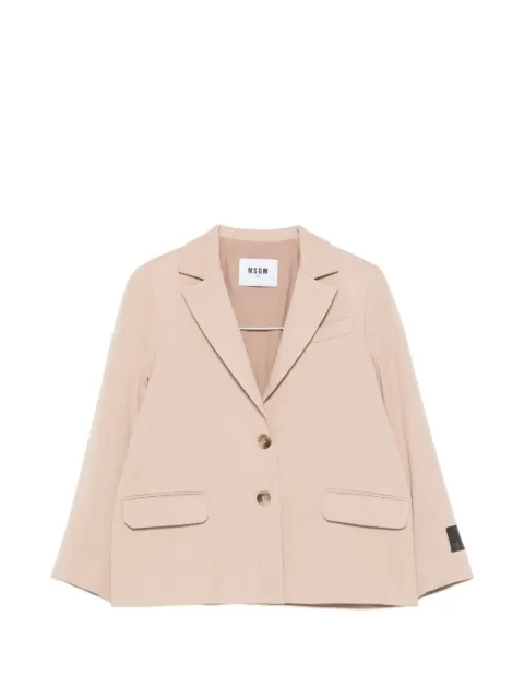 MSGM Kids logo-appliqué blazer