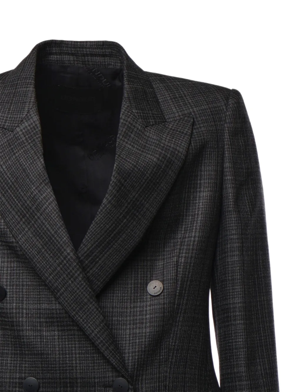 DONDUP Geruite blazer met dubbele rij knopen Grijs