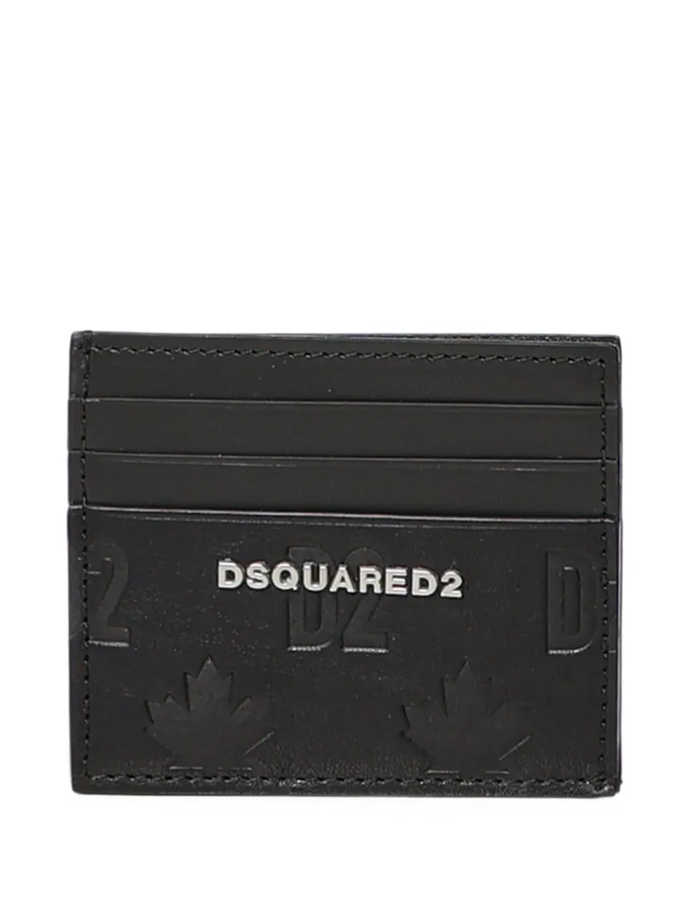 DSQUARED2 logo-plaque embossed cardholder - Nero