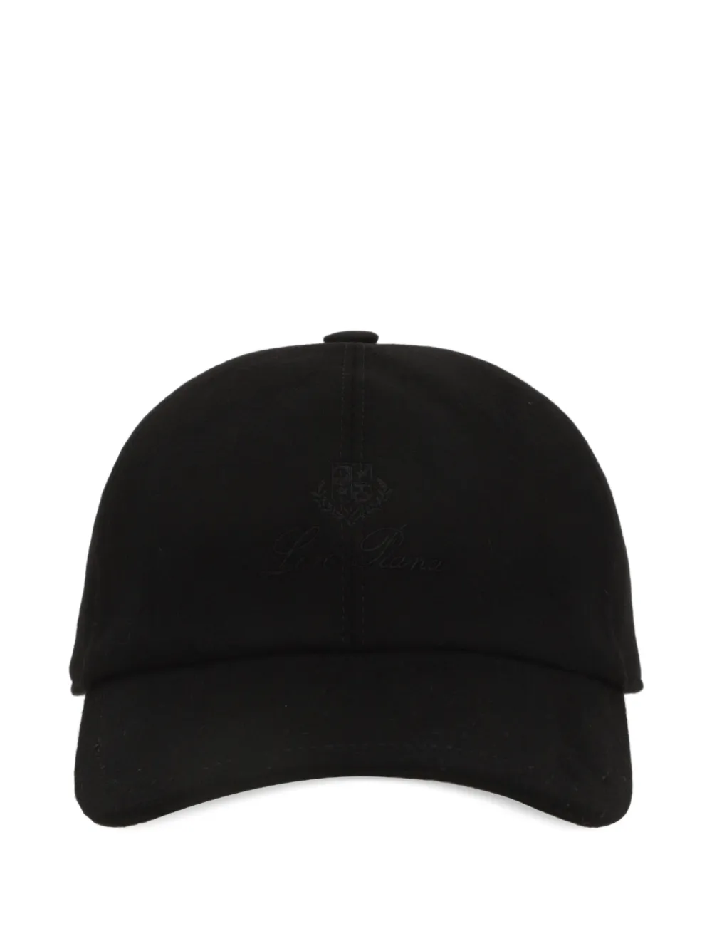 Loro Piana Logo-embroidered Cashmere Baseball Cap In Black