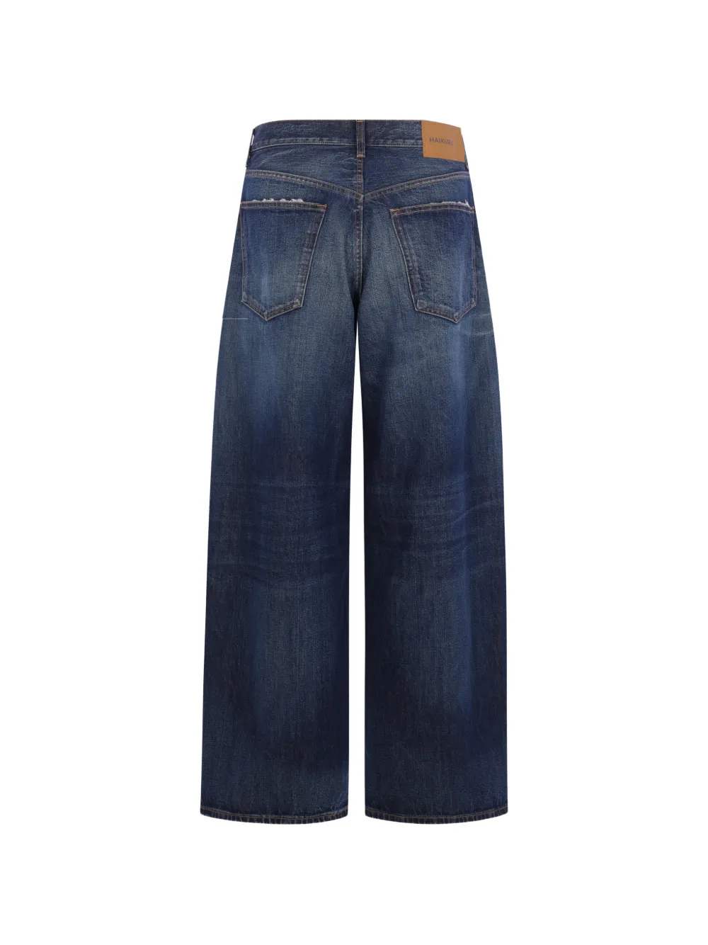 Haikure Bethany oversized jeans met franje Blauw