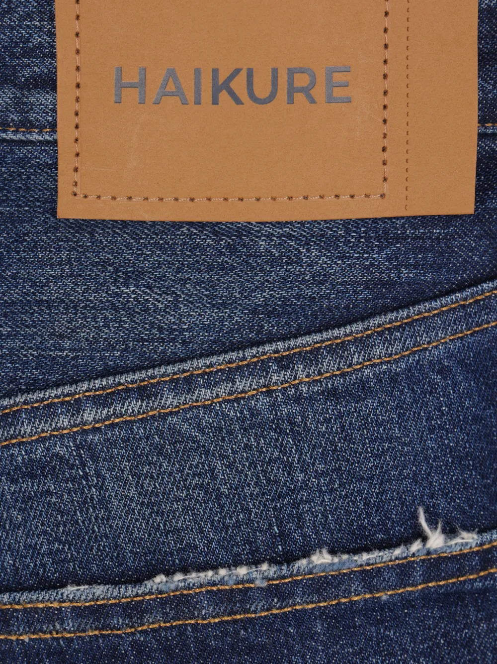 Haikure Bethany oversized jeans met franje Blauw