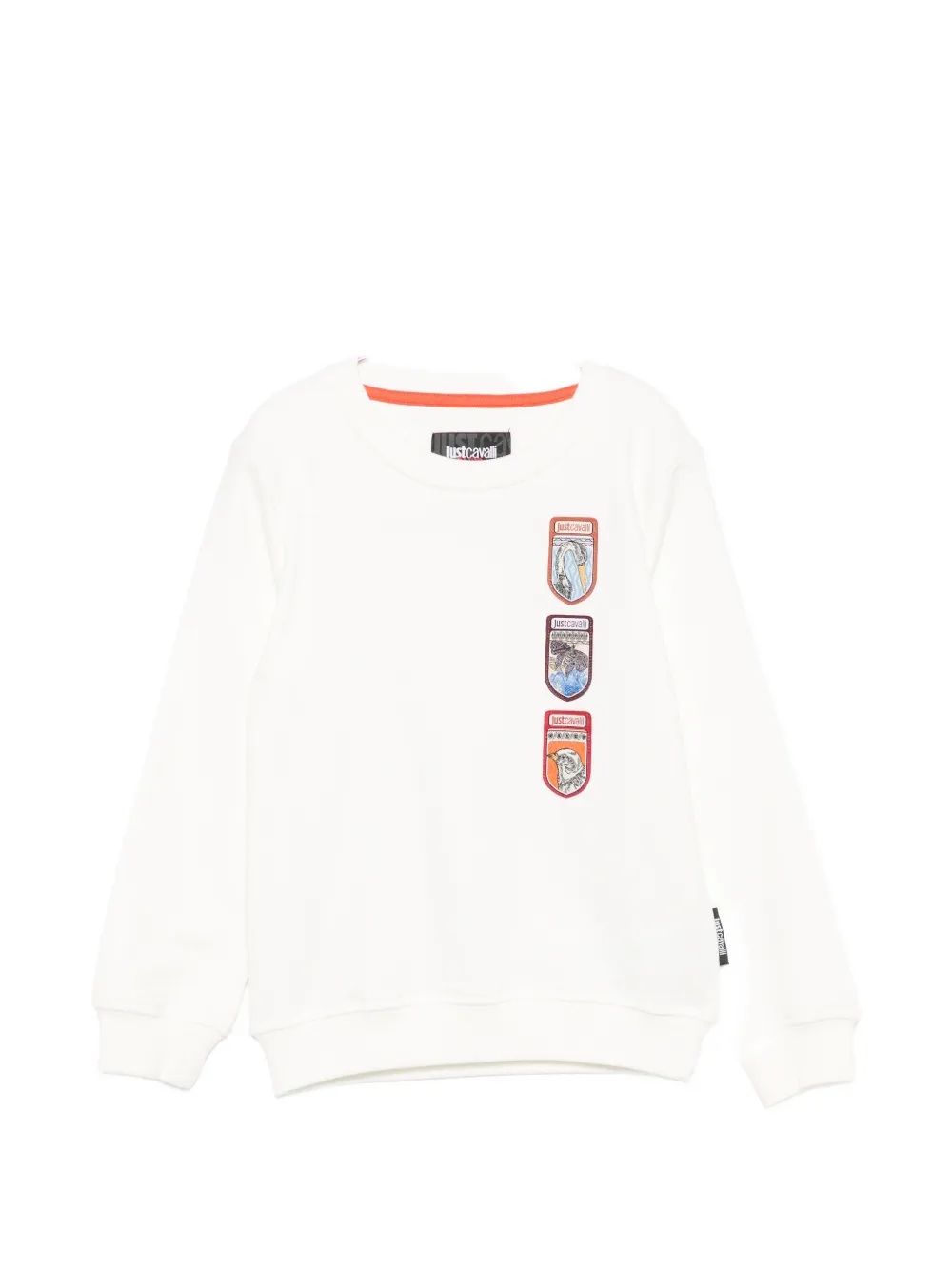 Just Cavalli Kids patch-detail sweater - Bianco