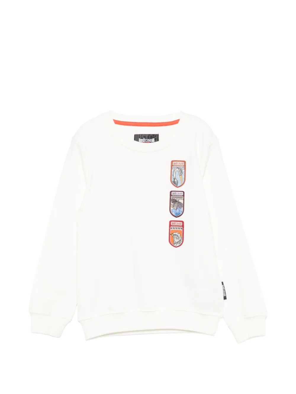 Just Cavalli Kids patch-detail sweater - Bianco