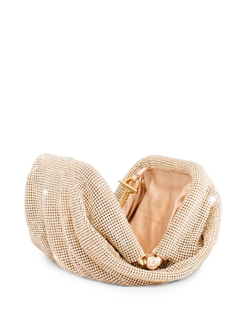 Benedetta Bruzziches Venus mini-clutch verfraaid met kristallen Goud