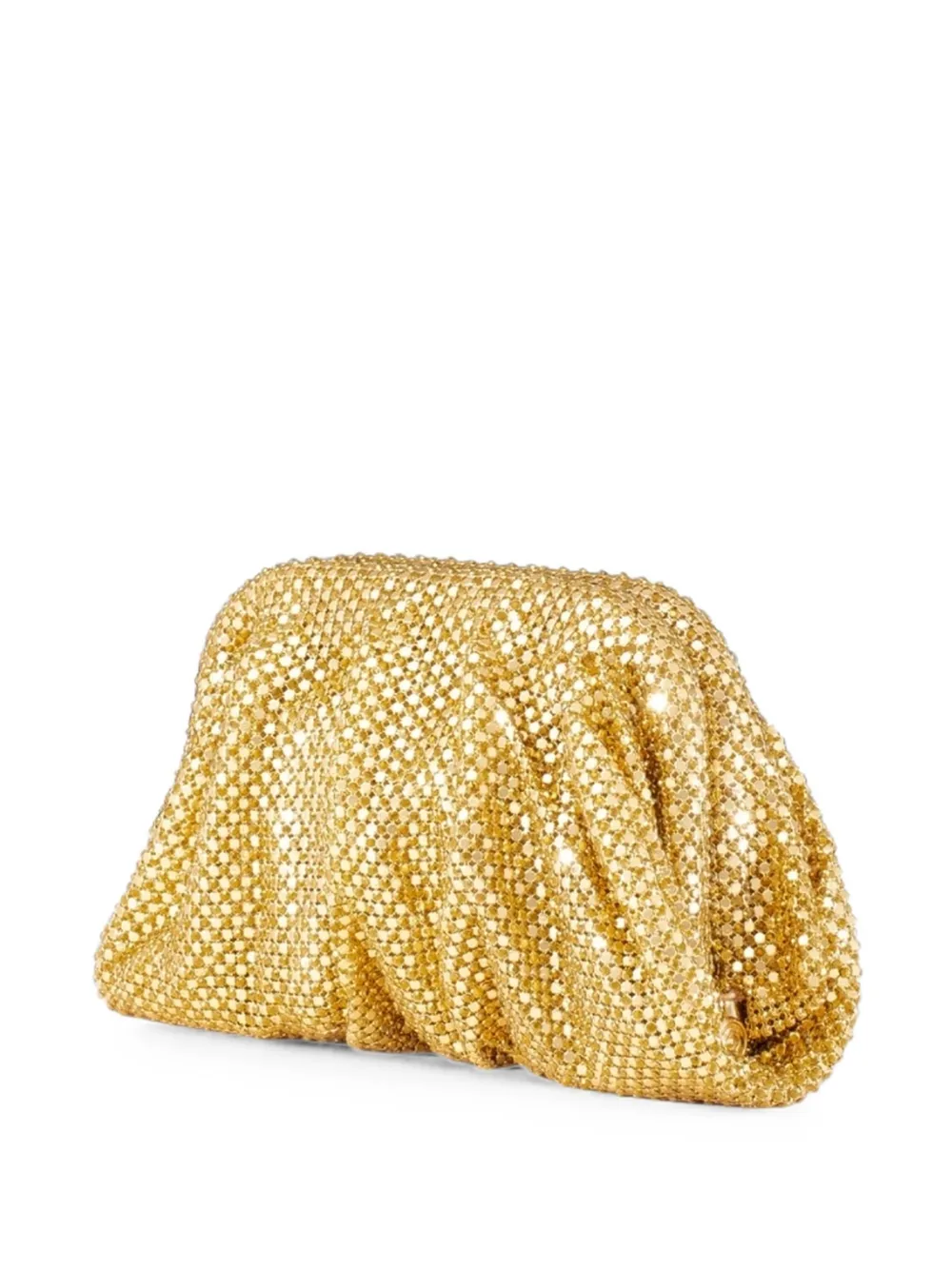 Benedetta Bruzziches Venus crystal-embellished draped clutch bag - Oro
